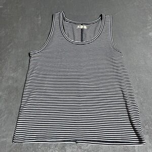 Madewell Tank Top Womens XL Striped Sleeveless Stretch Ribbed Beach